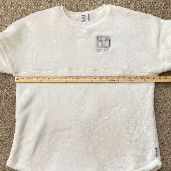Walt Disney World Spirit Jersey X Large White Silver Fleece Pullover Sweater - Picture 9 of 11